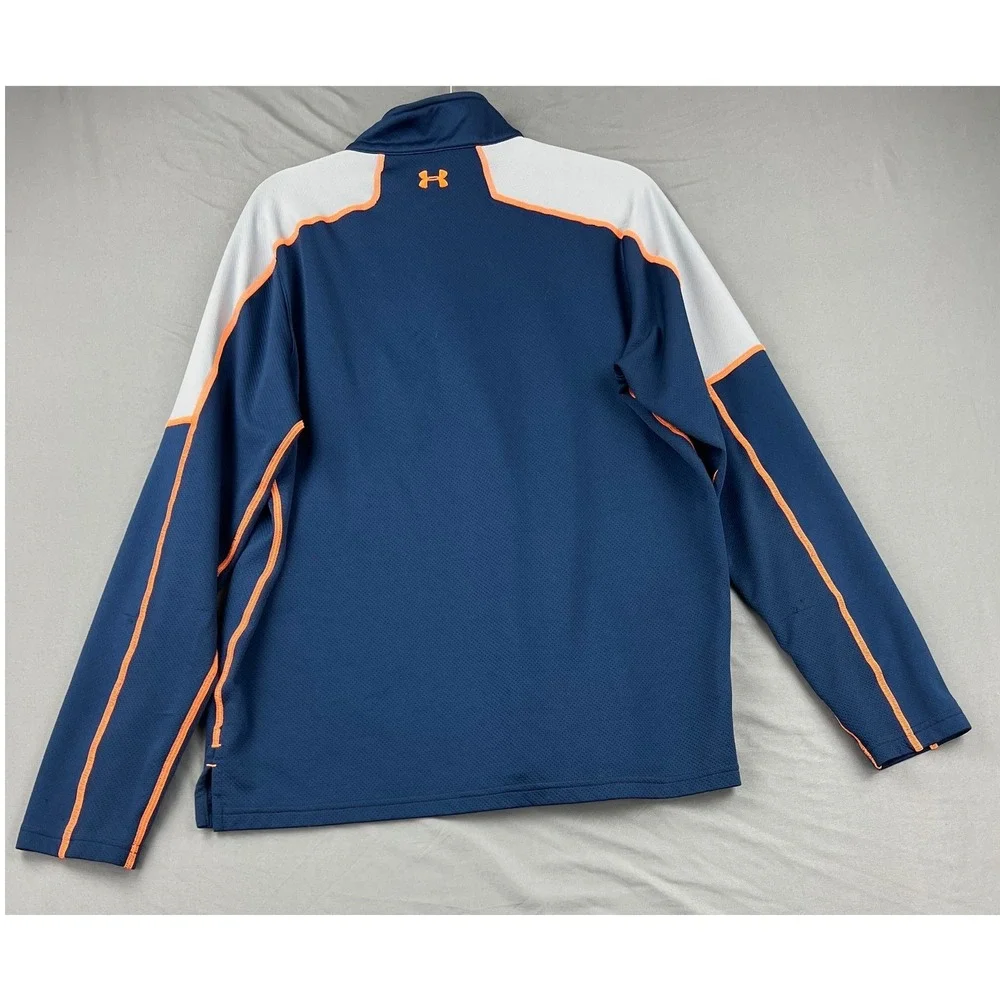 Under Armour Pullover Men Large Blue Fair Arcadia Bluffs Golf 1/4 Zip Loose Fit